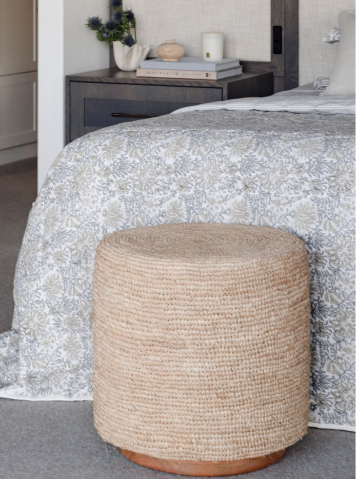 Rafia Ottoman / stool